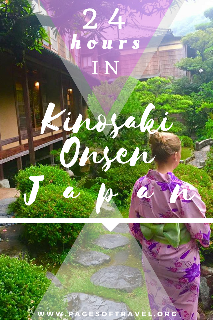 Spend 24 hours in Kinosaki Onsen, Japan. A quaint and relaxing onsen town that is a nice break from the busy city! www.pagesoftravel.org