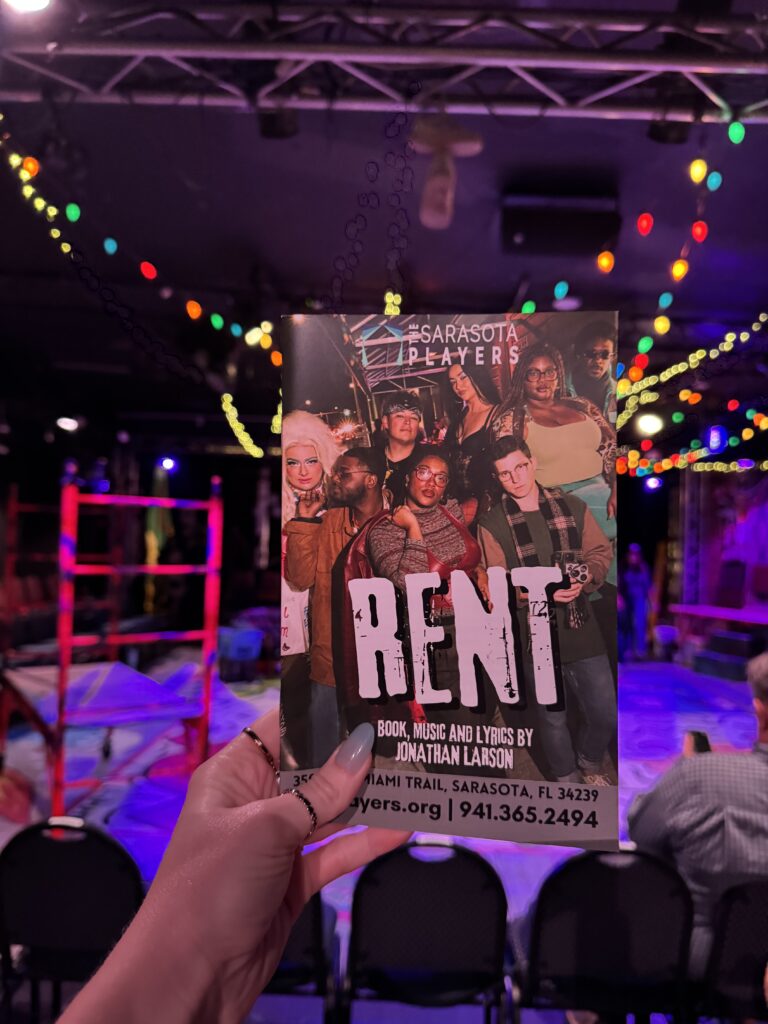Theatre program for Rent at the Sarasota Players community theatre in Sarasota, Florida