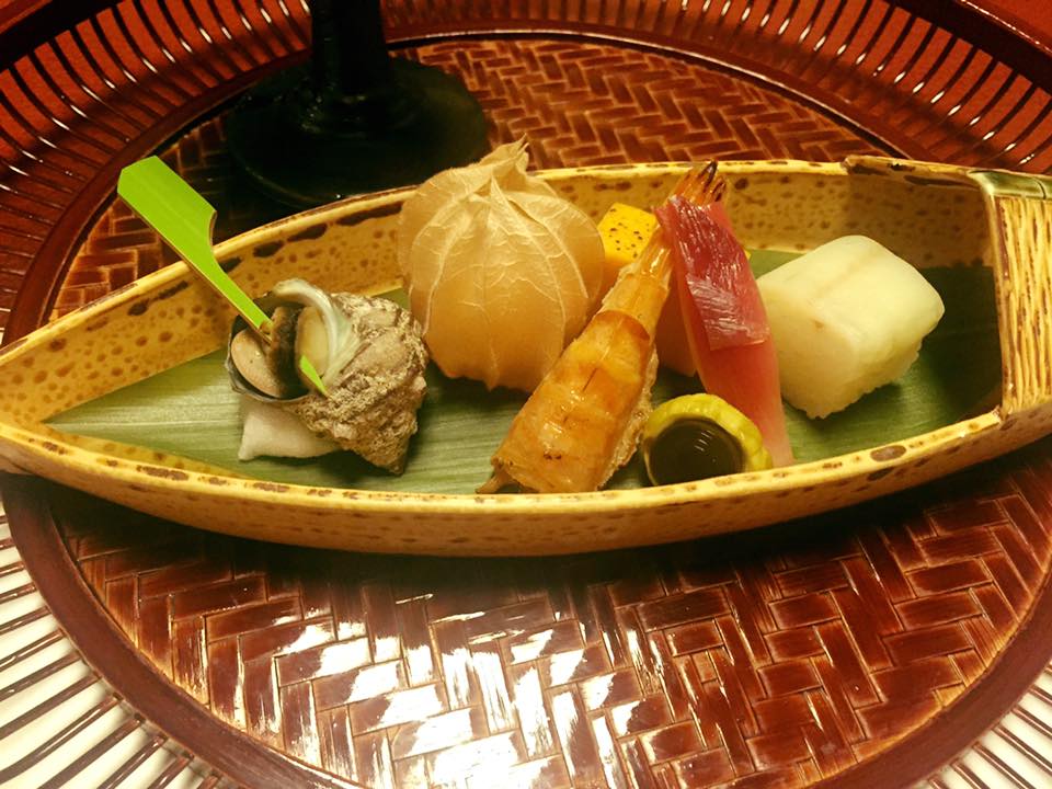 Sashimi starter from our kaiseki meal.