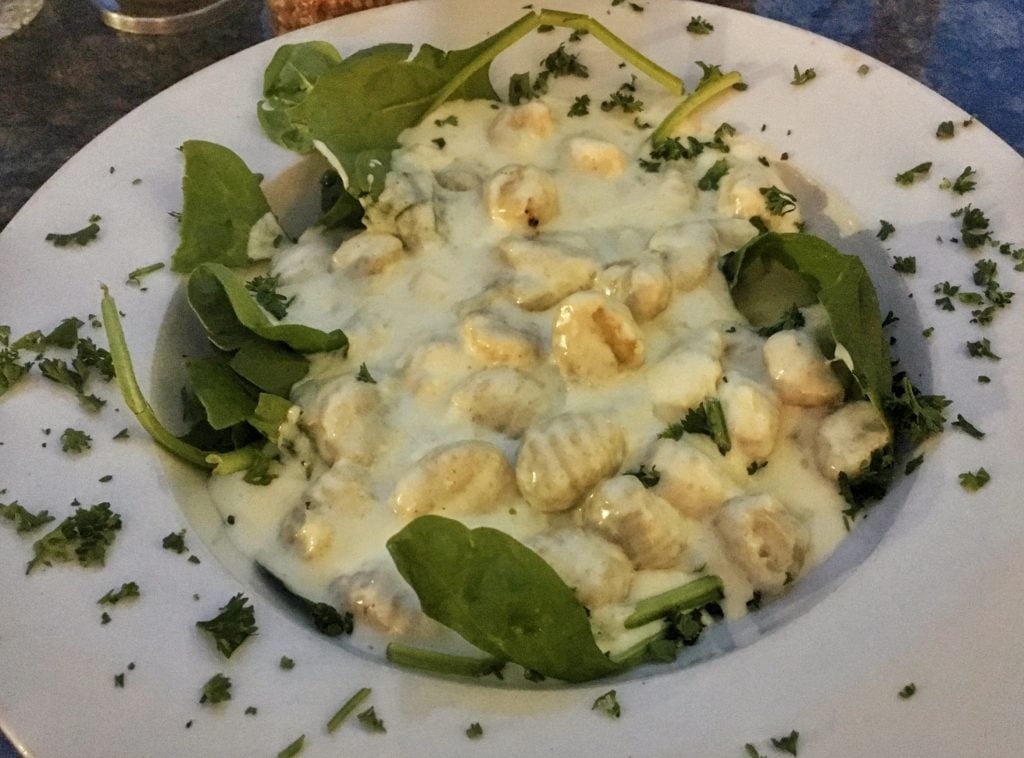 Gnocchi with spinach from Venezia - Sarasota, Florida | Sarasota Dining | Lido Key | St. Armand's Circle | Italian Food