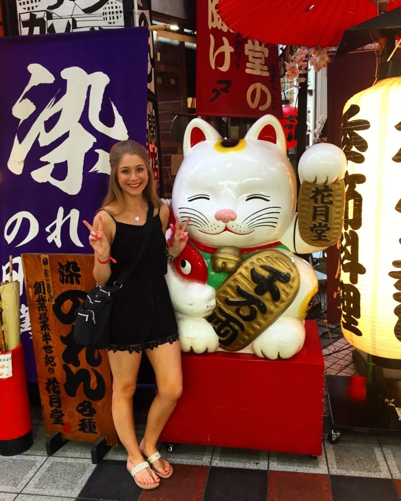 Sennichimae Doguyasuji Shopping Street in Osaka, Japan