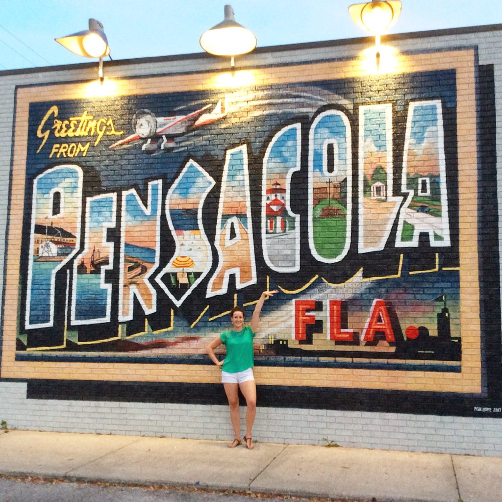 Greetings From Pensacola" mural by Ashton Howard & Evan Levin