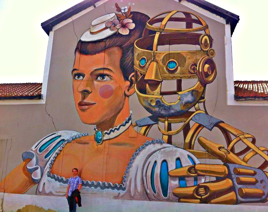 Princess Leia & R2-D2 Mural in Lisbon, Portugal