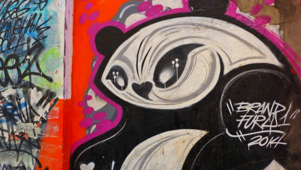 Panda coolest street art mural in Shanghai