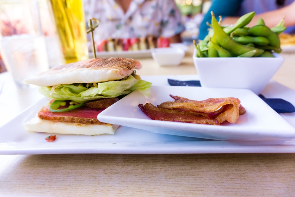 Burgushi (sushi burger) from The Cowfish in Charlotte - places to eat in Charlotte