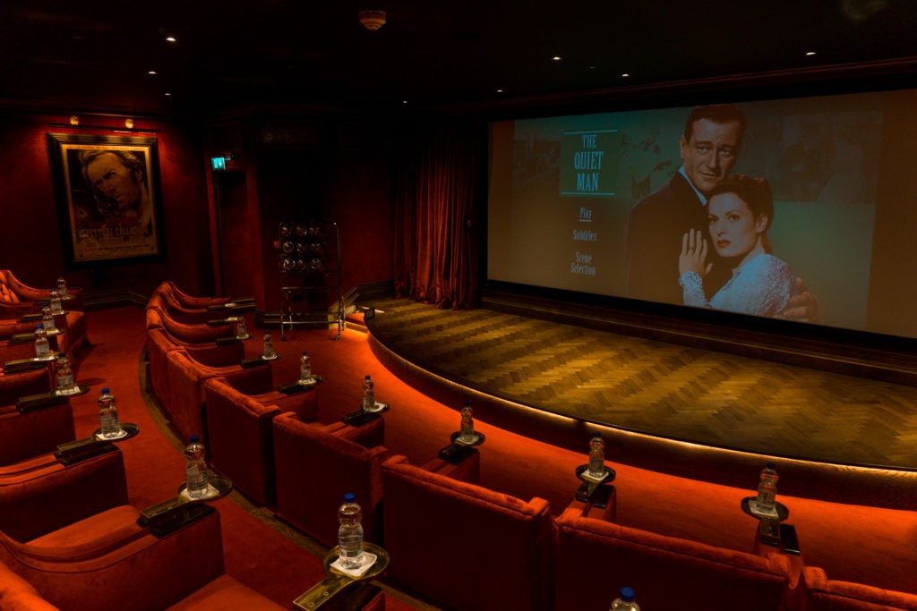 A small movie theater in Ashford Castle