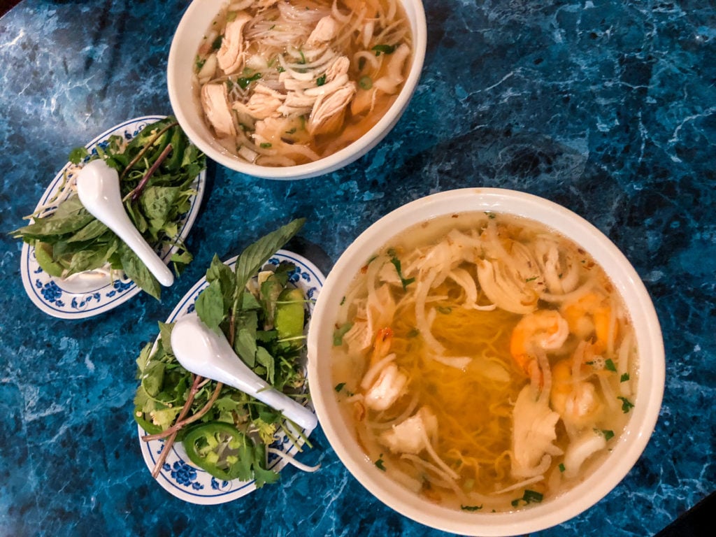 Bowls of Pho from Vietnam Cafe in Kansas City, Kansas