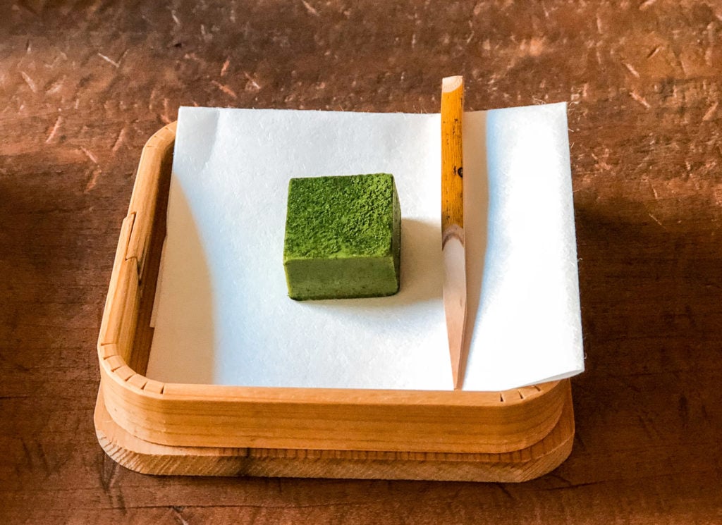 Matcha silken tofu treat from YOROZU - Fukuoka