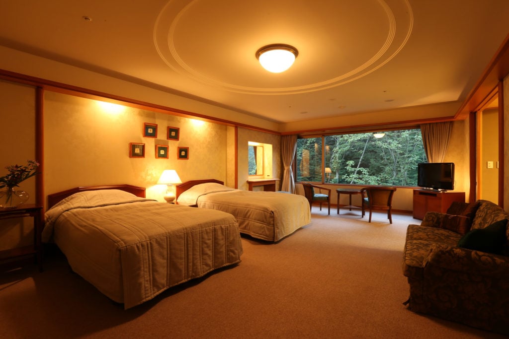 Japanese and Western style Hybrid Hotel Room at Nishimuraya Hotel Shogetsutei - Kinosaki Onsen, Japan