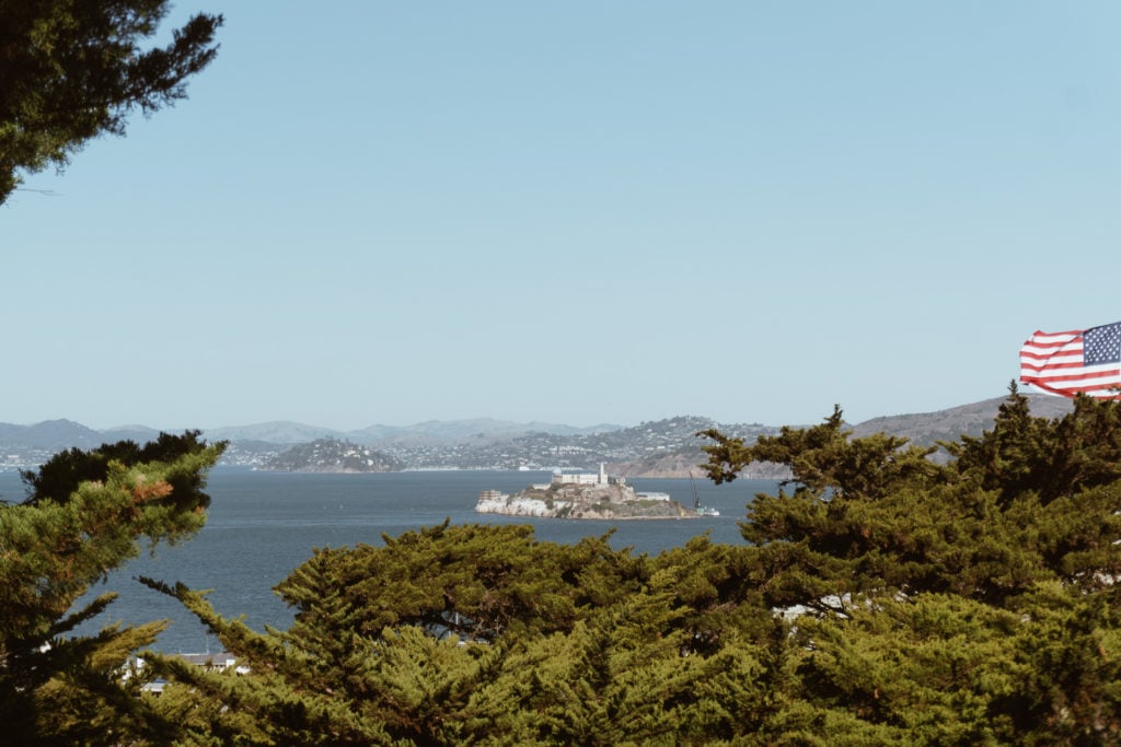 View of Alcatraz Island in San Francisco