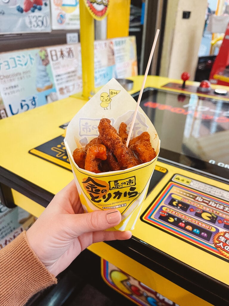 Kinnotorikara (Torikara Stick) Chicken sticks in Osaka