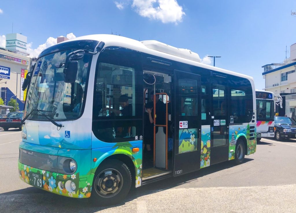 Local bus in Matsumoto, Japan