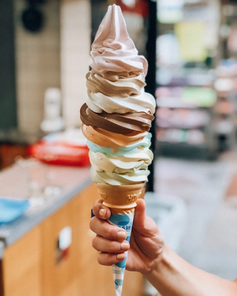 8 layers of ice cream from Daily Chico in Tokyo, Japan