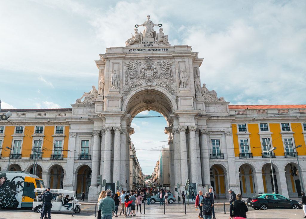 Praça do Comércio arch in Lisbon, Portugal