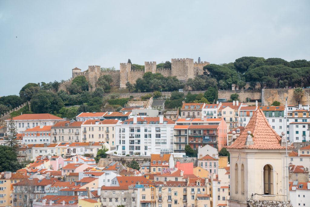 View of São Jorge Castle in Lisbon, Portugal