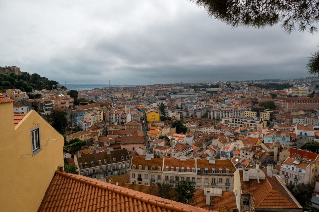 View from Miradouro Sophia de Mello Breyner Andresen in Lisbon, Portugal