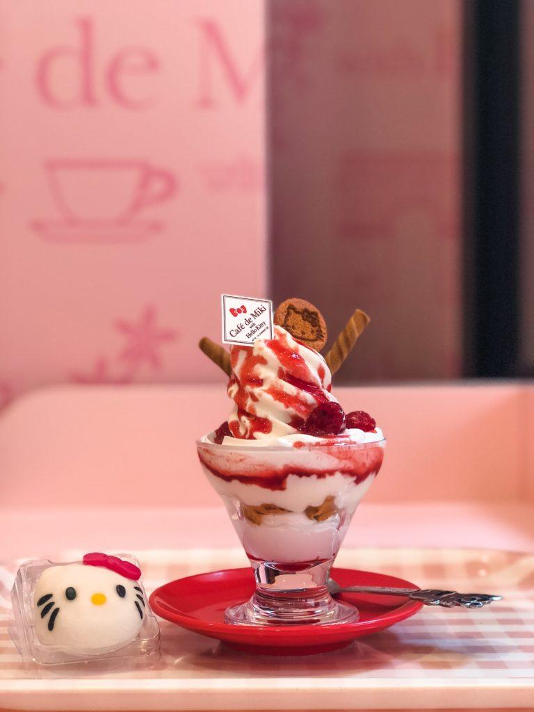 Hello Kitty Parfait in Himeji, Japan