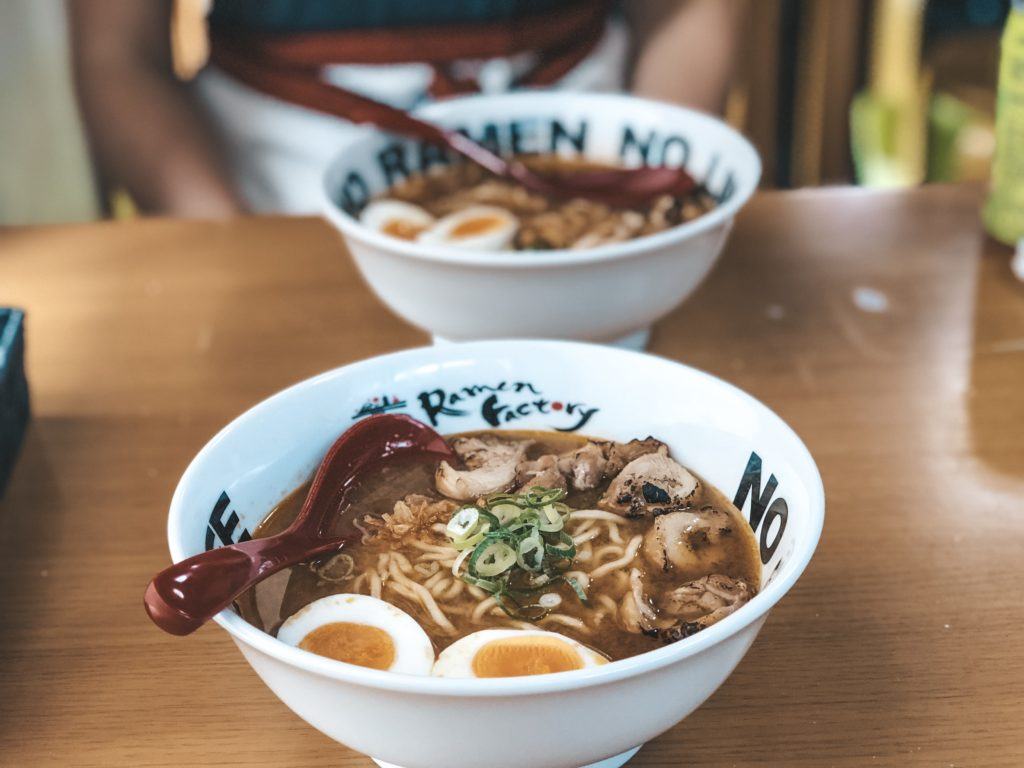 Bowl of ramen from Ramen Factory Kyoto