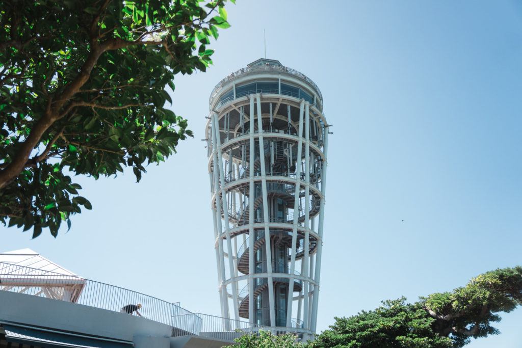 Observation tower at Samuel Cocking Garden on Enoshima Island.