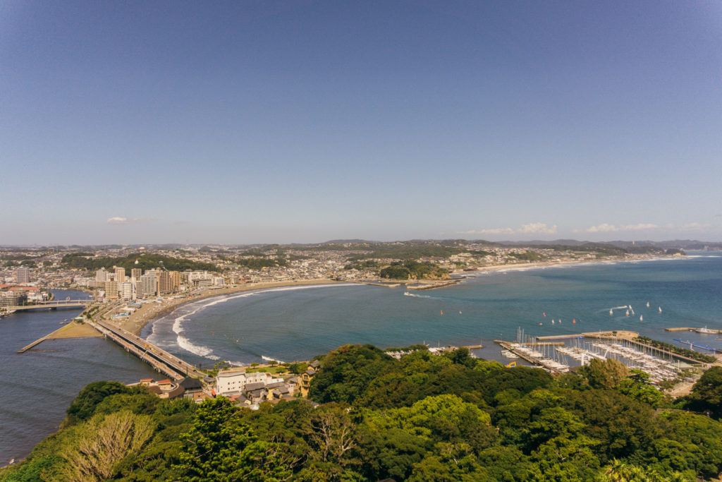 View from the observation tower at Samuel Cocking Garden on Enoshima Island