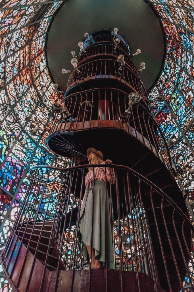 Stained glass staircase at the Hakone Open-Air Museum