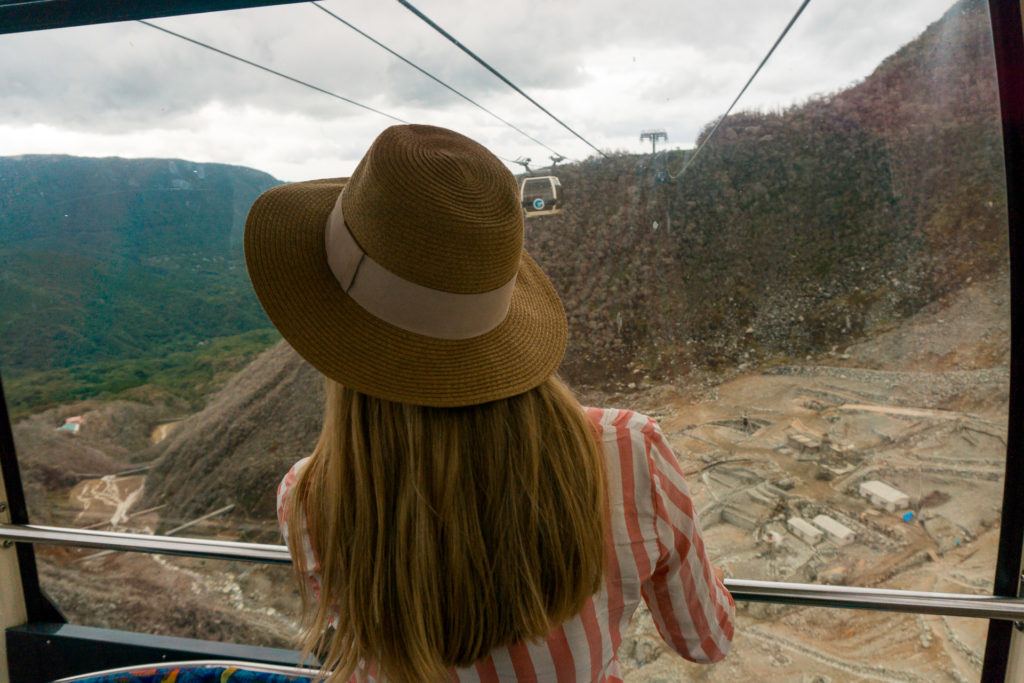 Views of Owakudani from Hakone Ropeway.