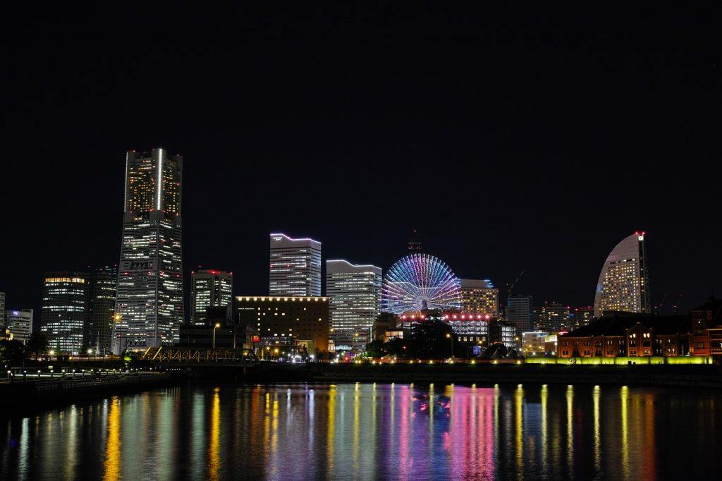 View of Yokohama from the Osanbashi Pier.