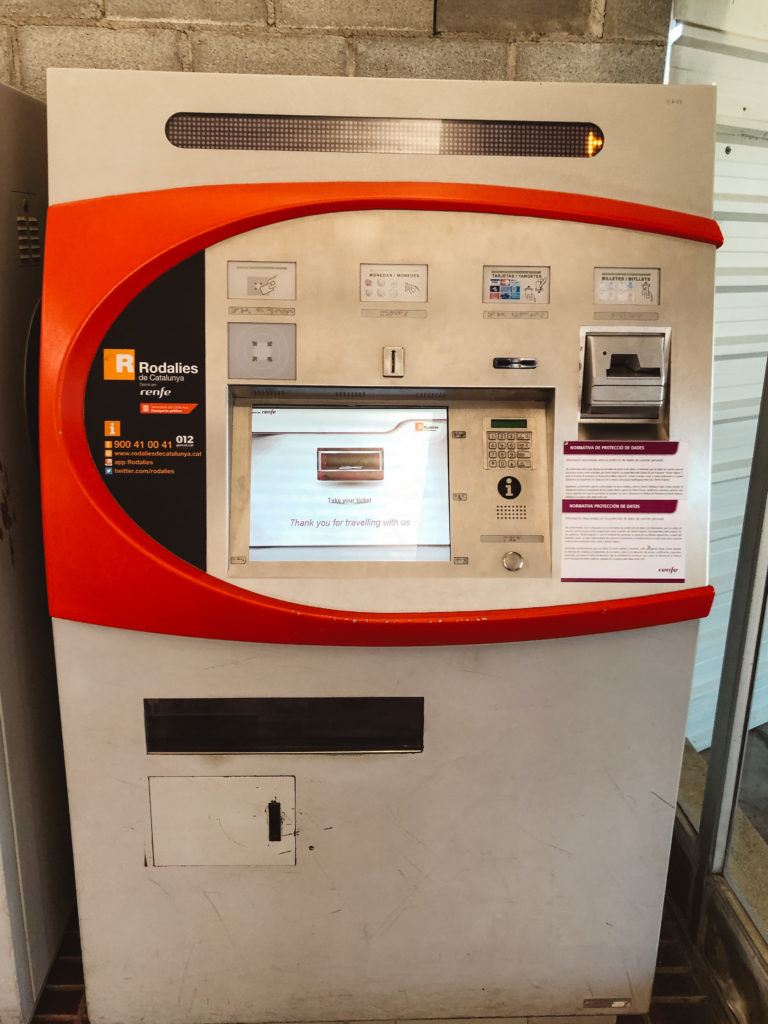 Ticket machine in Barcelona.