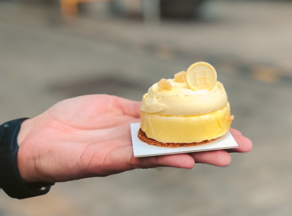 Lemon dessert from Pastisseria Hofmann, one of the places to get a sweet treat during 2 days in Barcelona.