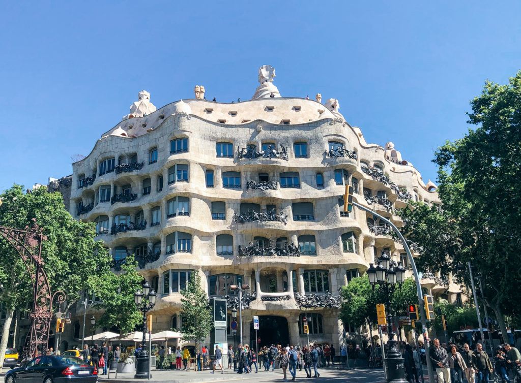 Outside of Casa Milà in Barcelona.