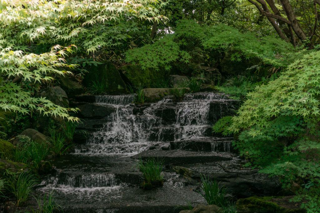 Waterfall at Kokoen Garden.