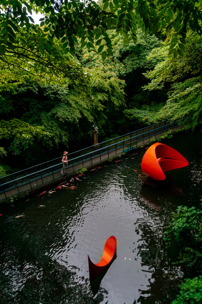 Outdoor area of the Hakone Open Air Museum in Japan.