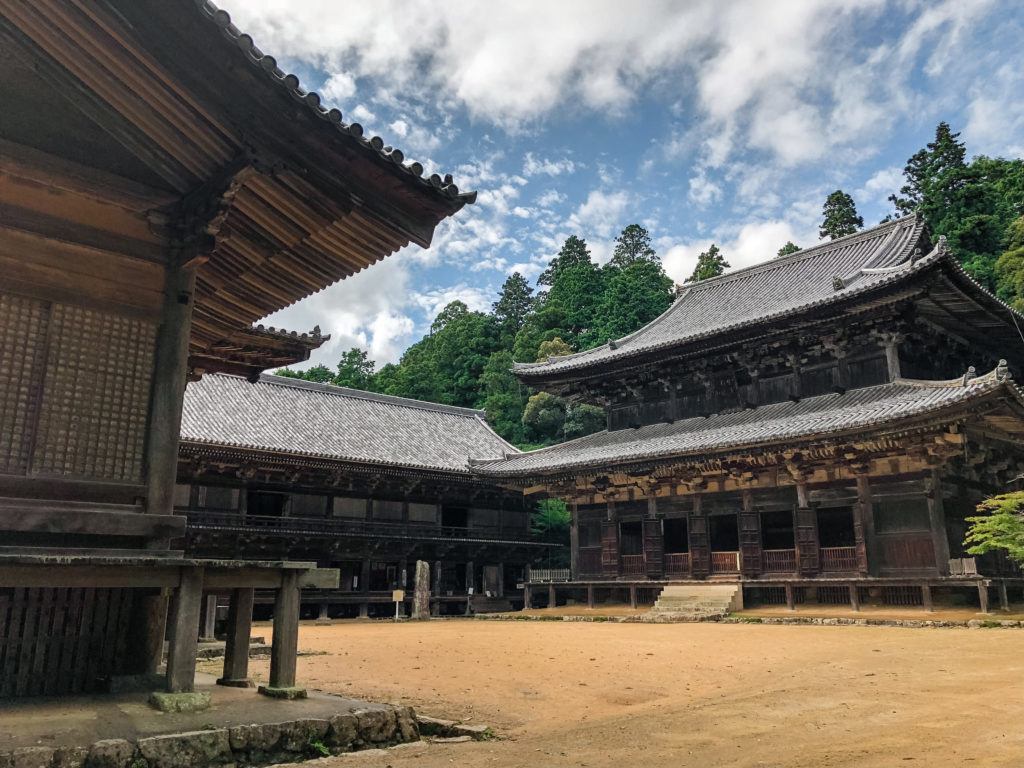 View of the famous scene from The Last Samurai at Shoshazan Engyoji Temple in Himeji, Japan.