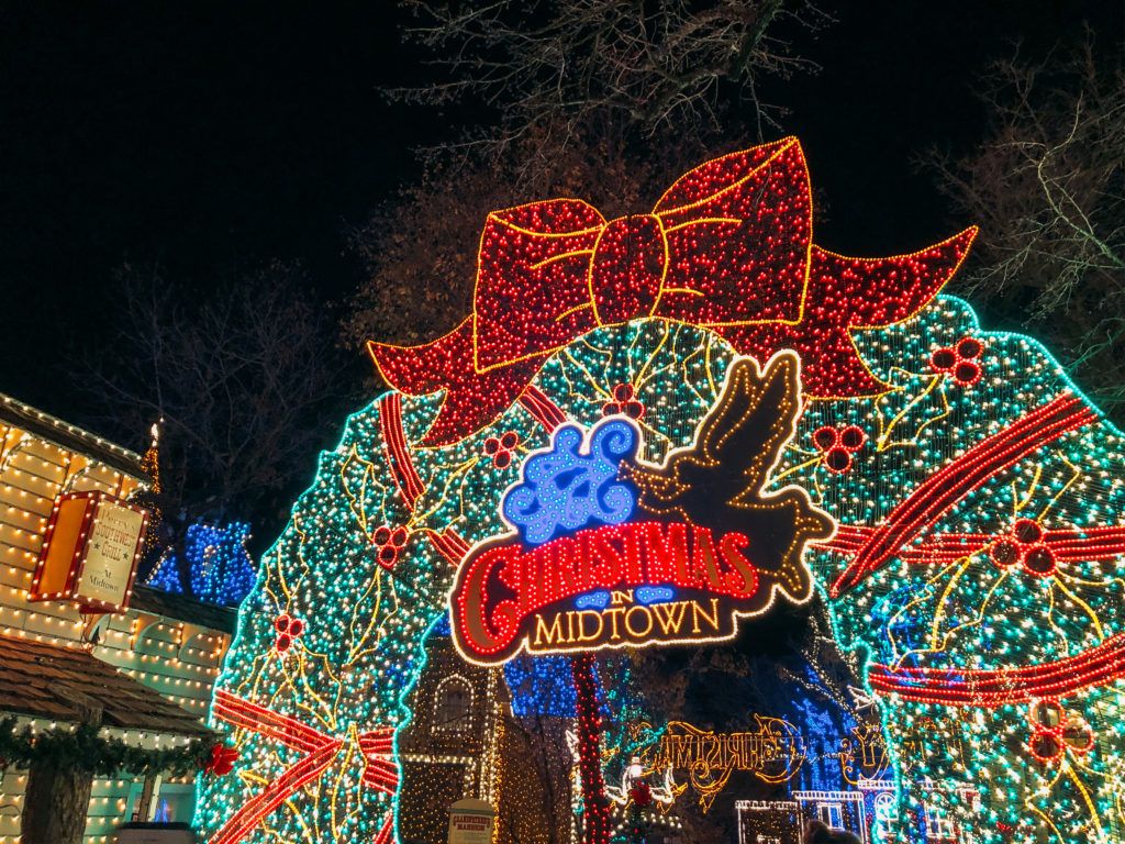 Christmas in Midtown at Silver Dollar City in Branson, Missouri.