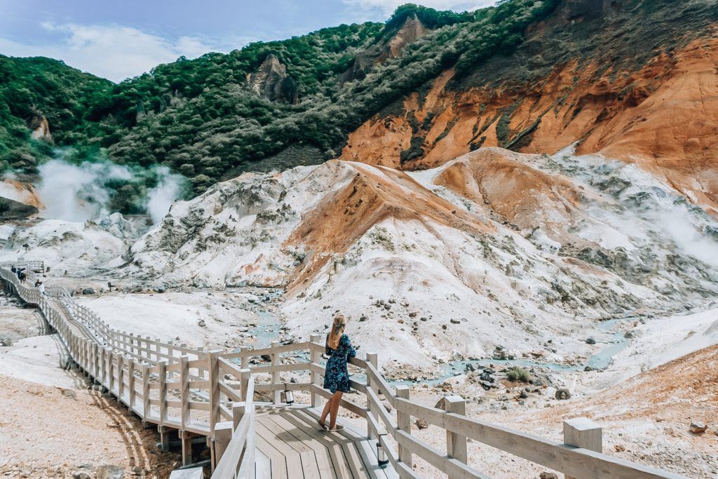 Jigokudani, Hell Valley in Noboribetsu Hokkaido