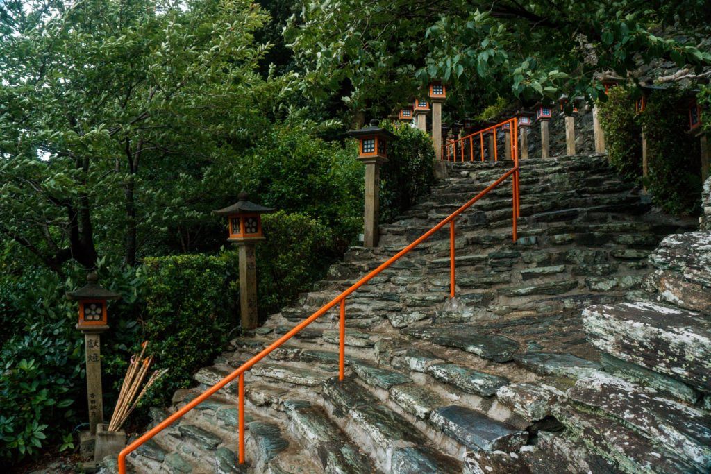 Stairs to a temple in Wakayama, Japan