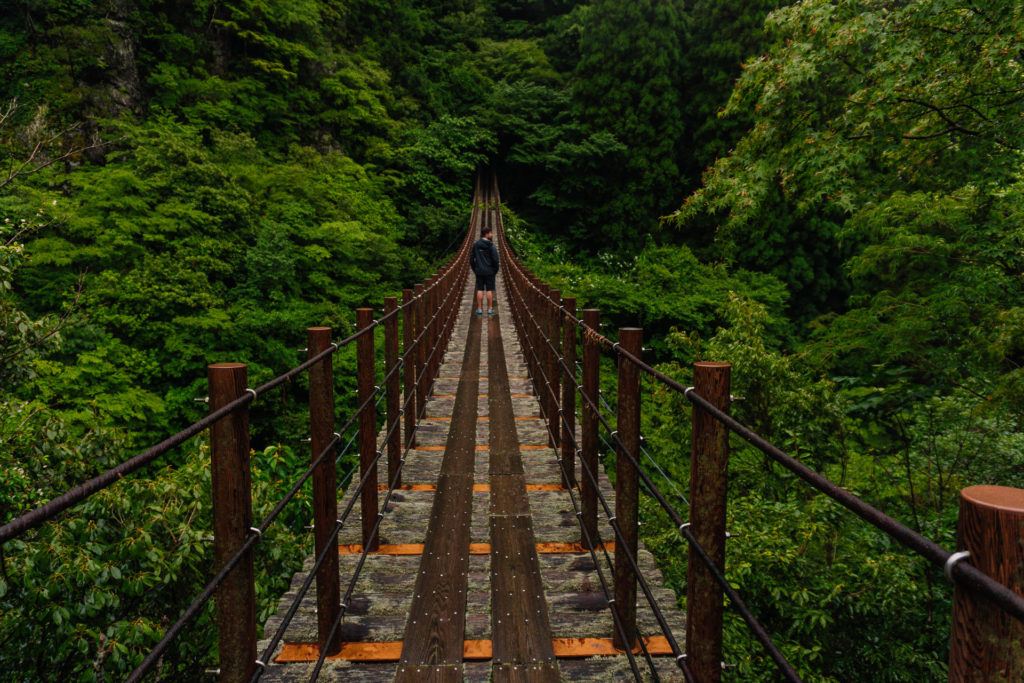 Momigi Suspension Bridges (樅木吊橋), Ayatori-bashi (Cat’s Cradle Bridge) in Gokanosho, Japan