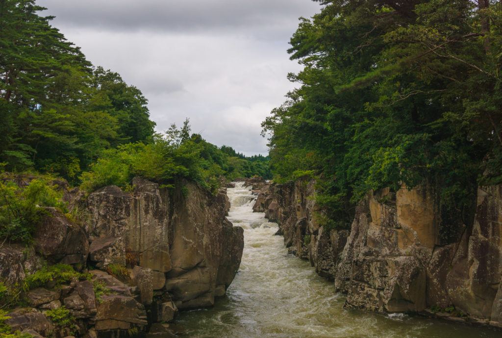 View of Genbikei Gorge in Japan