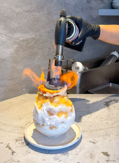 Apple kakigori (shave ice) from Azuki to Kouri in Tokyo