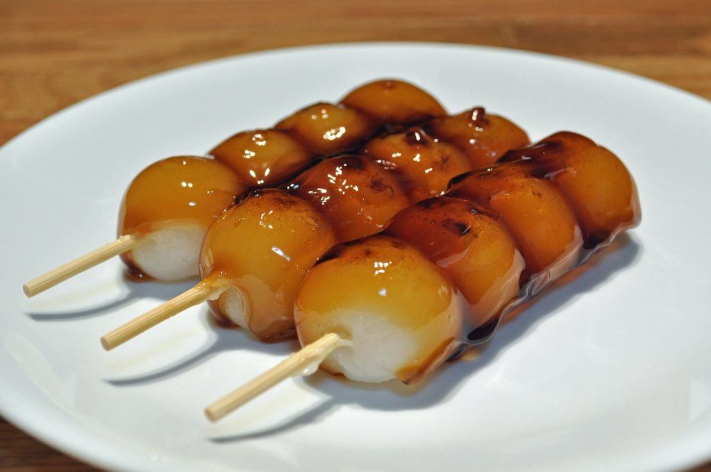 Mitarashi dango - popular Japanese sweets