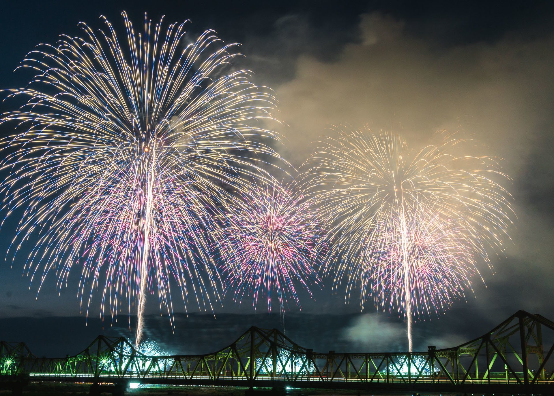 Attending the Nagaoka Fireworks Festival in Nagaoka, Japan