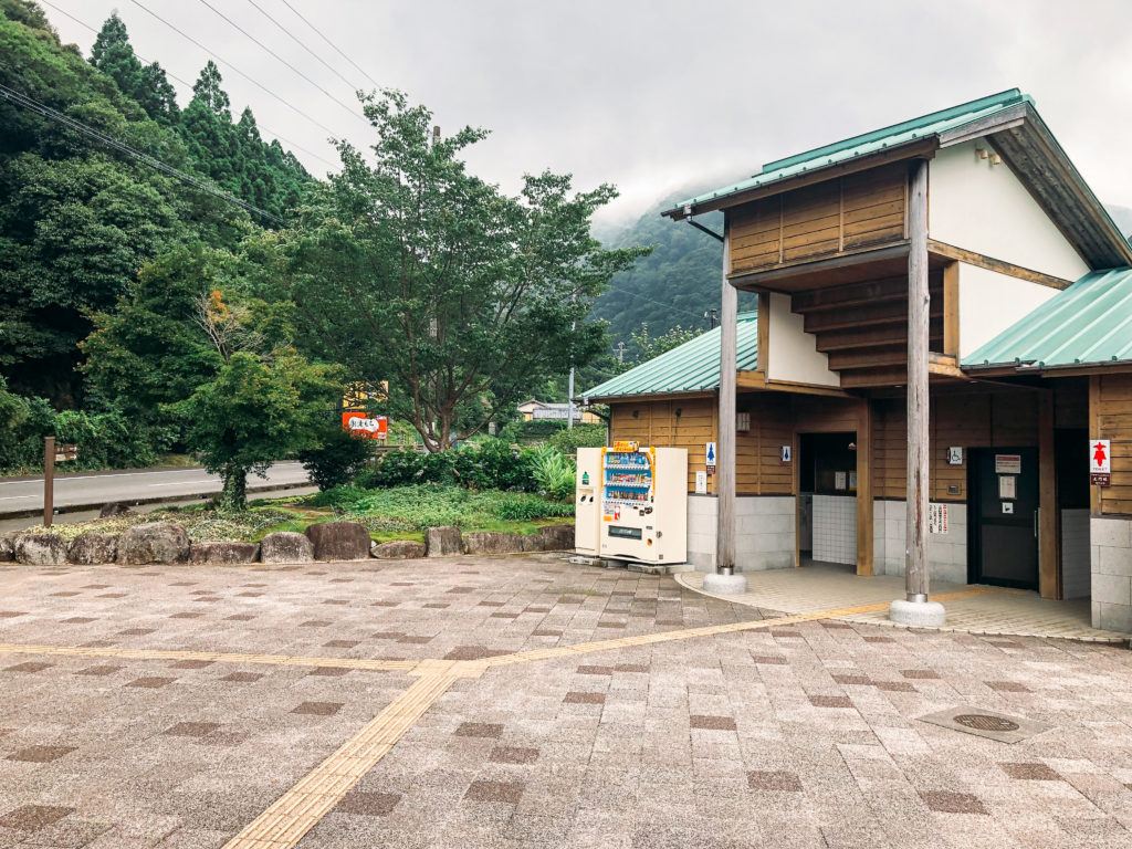 Daimonzaka rest stop by Nachi Falls on Kumano Kodo.