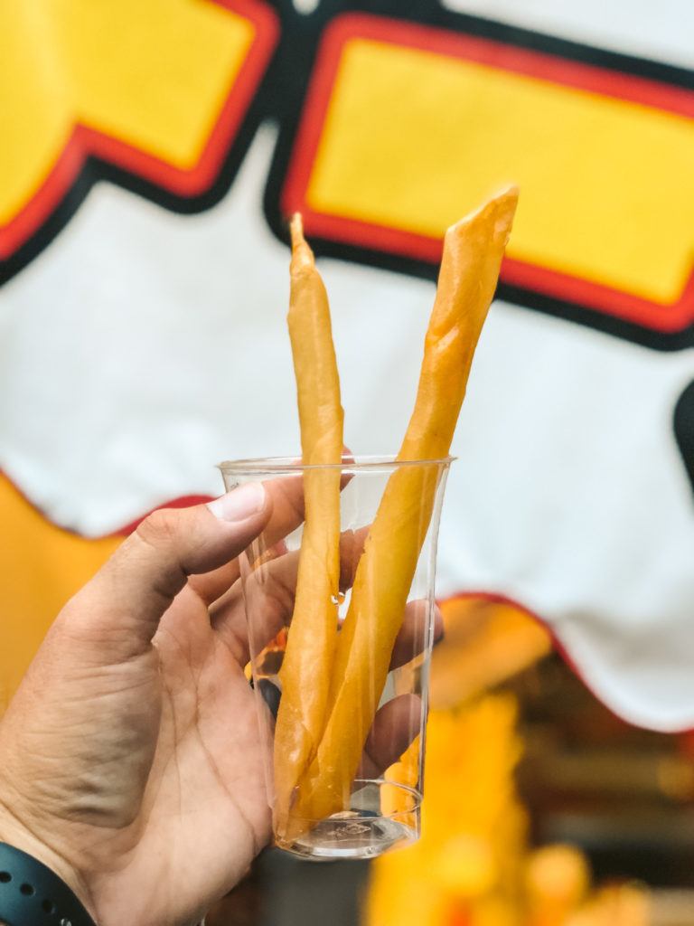 Crispy cheese at Japanese summer festival