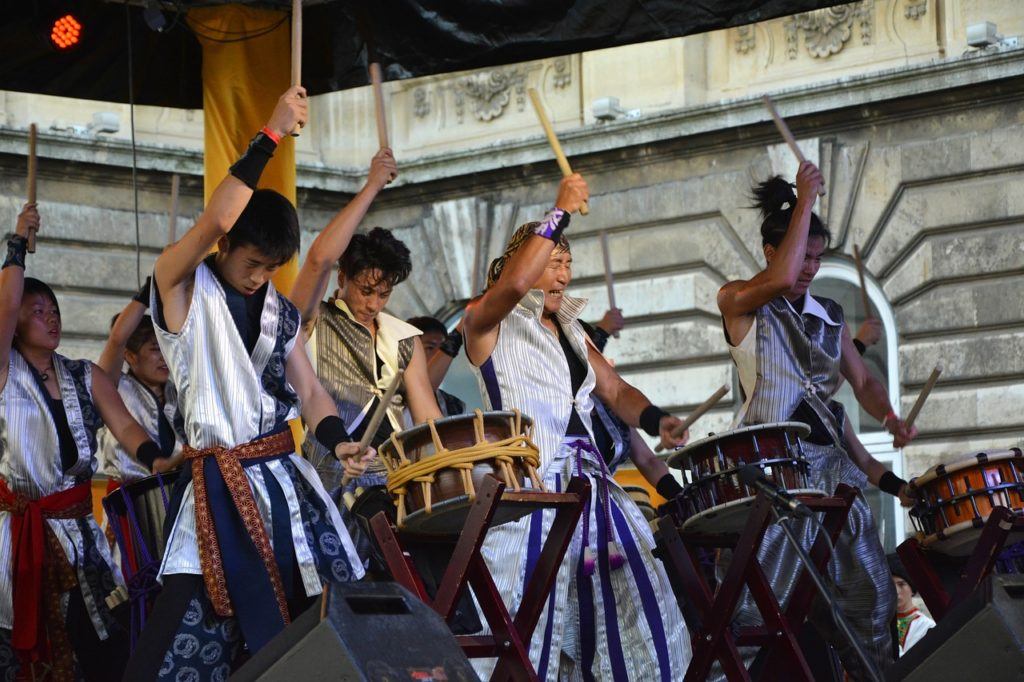 Taiko drums at Obon