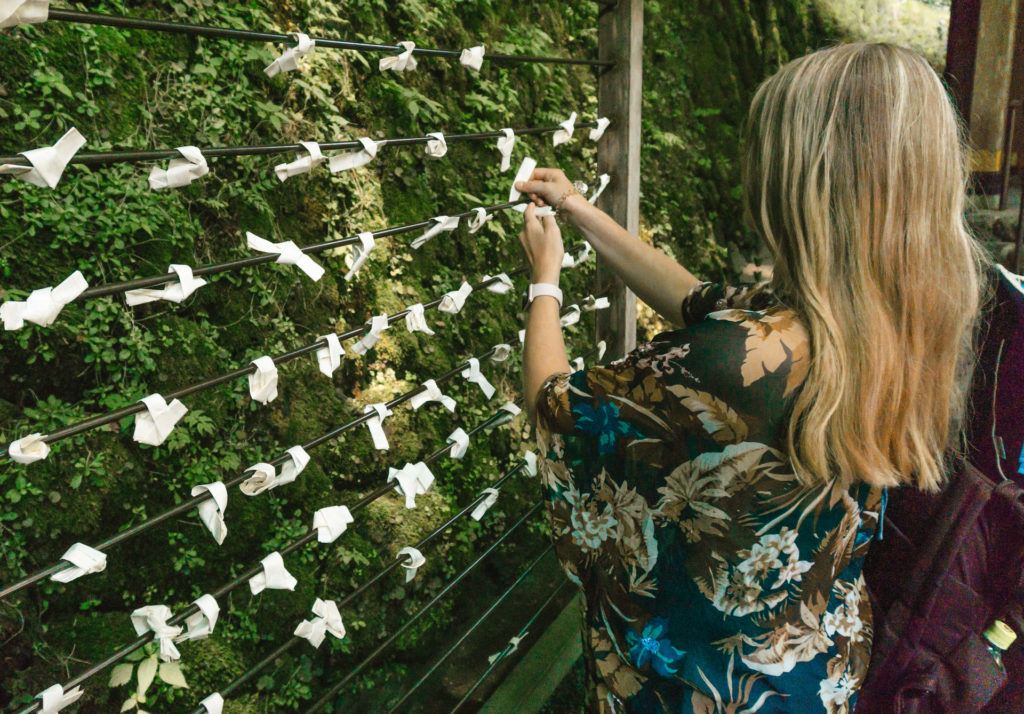 Tying up a fortune at shrine in Japan - Japan bucket list