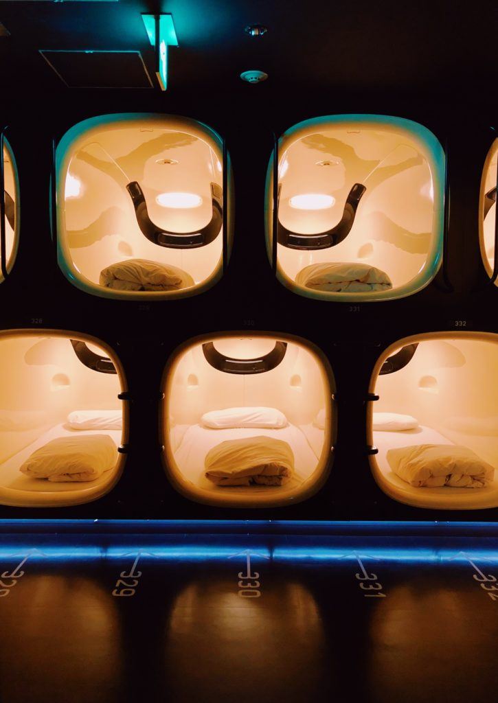 capsule hotel in Japan - Japan bucket list