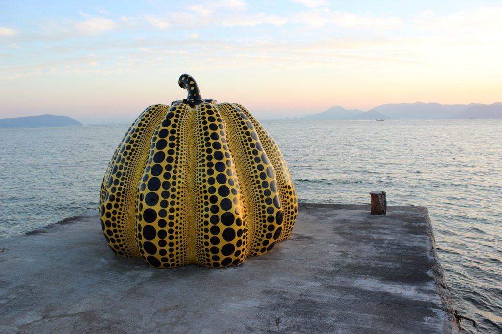 Naoshima Island Pumpkin in Japan - Japan bucket list