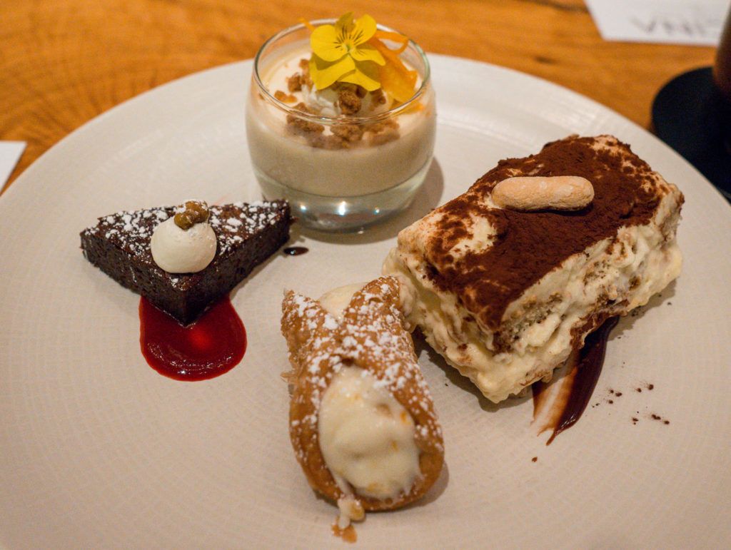 Assortment of desserts from Cucina by Wolfgang Puck