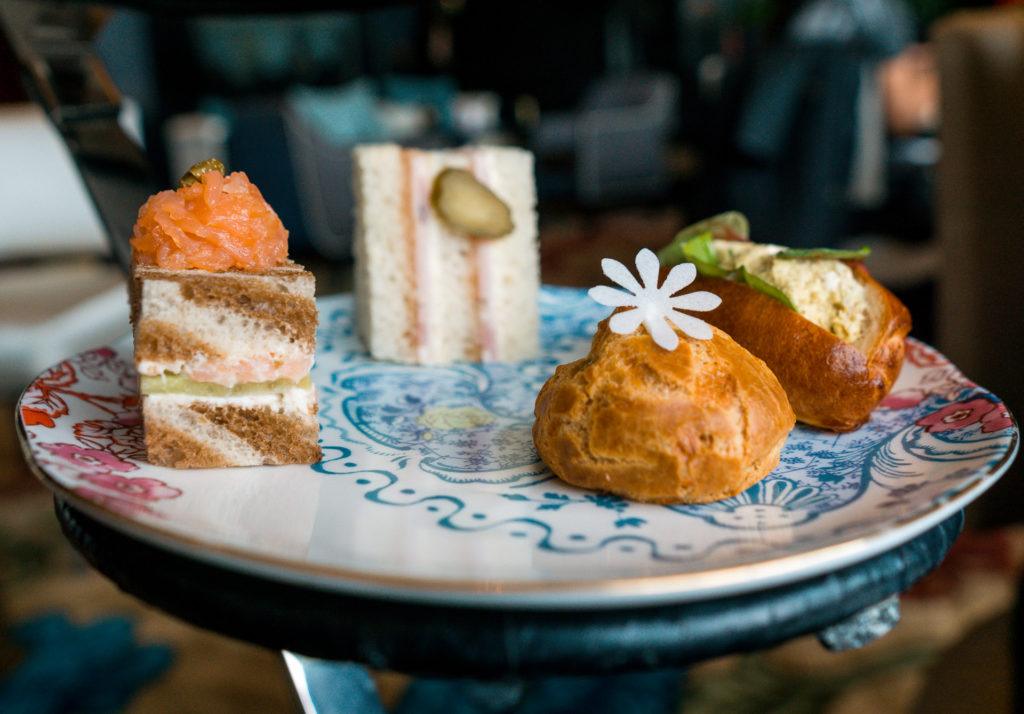 Assortment of finger sandwiches at the Waldorf Astoria afternoon tea in Las Vegas. 