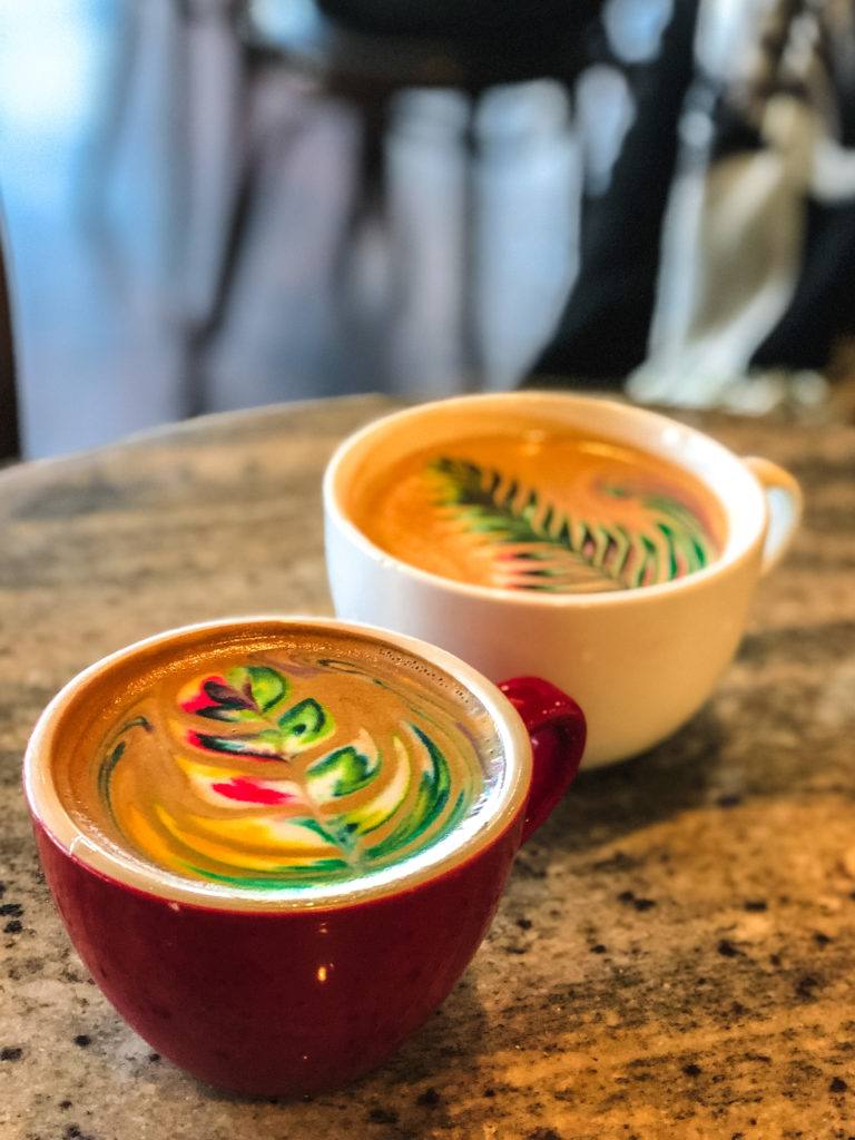 Rainbow latte from Sambalatte in Las Vegas